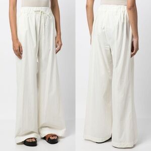 BONDI BORN Cream Wide Leg Pants